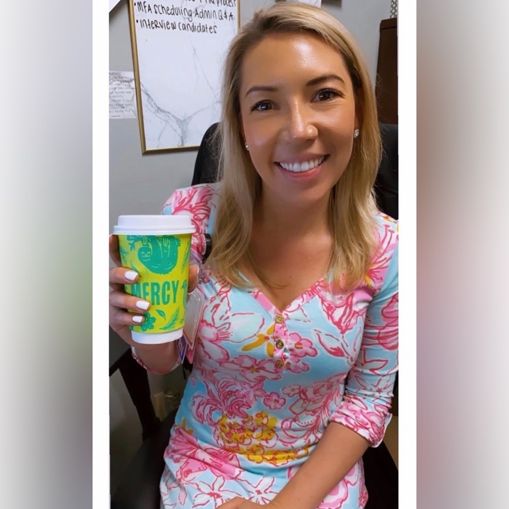 Lilly Pulitzer Floral V-Neck Three-Quarter Sleeve Women's Dress